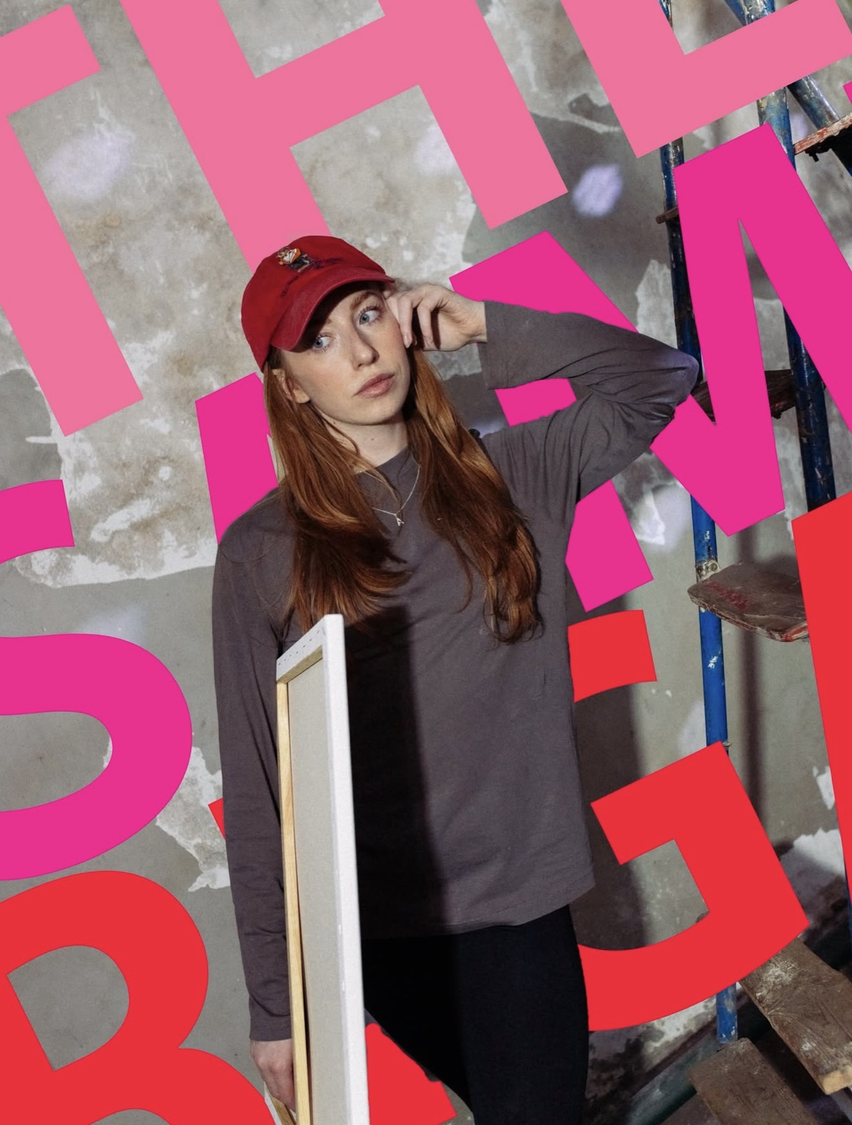 Anastasija Aleksejeva with a canvas, The Same Riga visual